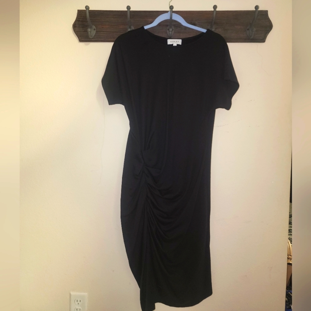NWOT Gilli Black Rouched Business Casual Dress size Medium